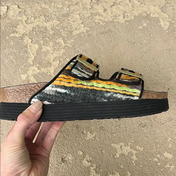 New Papillio Birkenstock Black Footbed Sandals - Picture 3 of 10